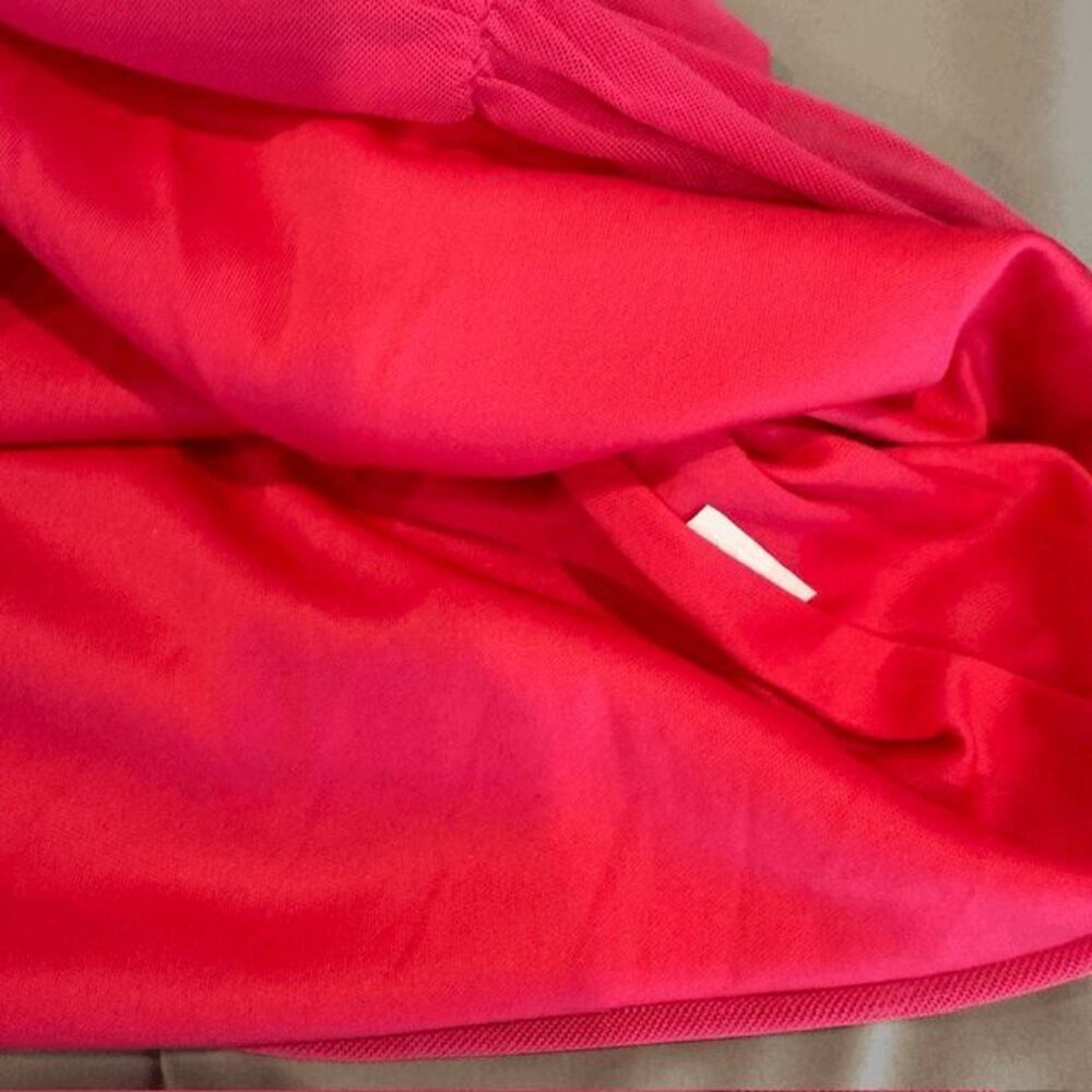 Pretty Little Thing Pink‎ Mesh Extreme Plunge Ruched Bodycon Dress Halter Size 4 - Picture 8 of 12